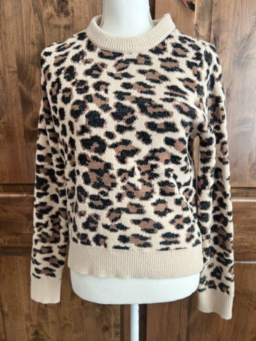 Leopard Print Sweater Top